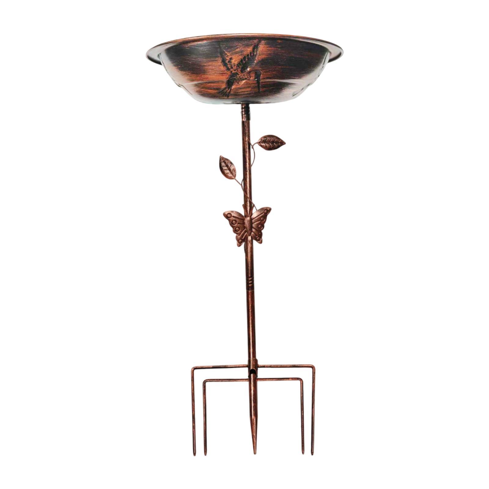 

Metal Bird Bath Stable Decoration Birdfeeder for Outdoors Yard Backyard