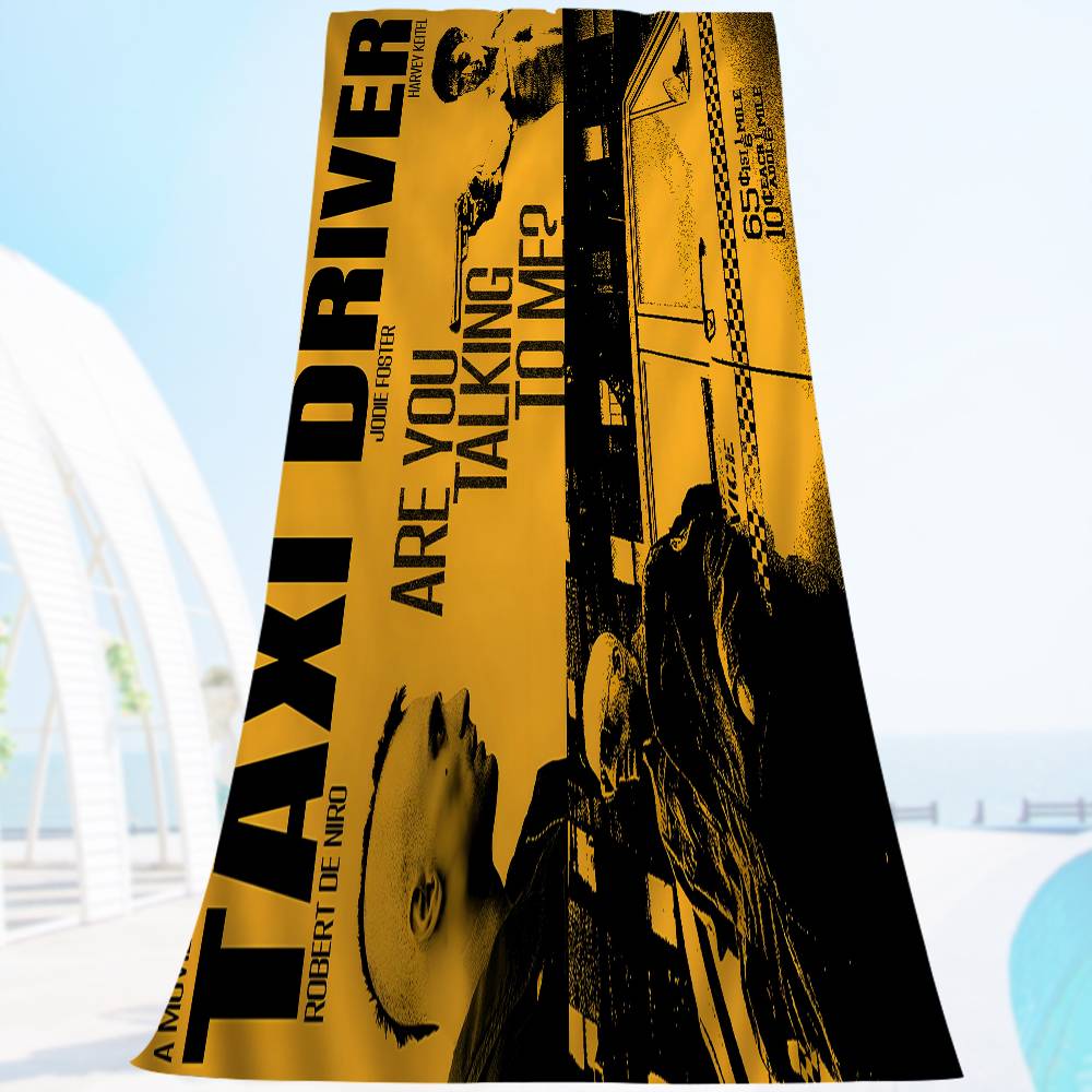 Lang Pattong Girls White Crime Thriller Movies Taxi Driver Beach Towel Colorful Bath Towels For Microfiber Quick Dry Sand Beach Spa Gym Pool