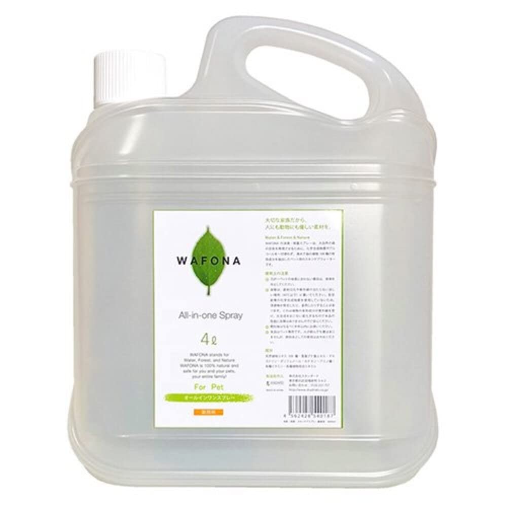 WAFONA Deodorizing and Disinfecting Skin Professional for Whole Body and Deodorizing All-in-One Spray, Care, Size, 4000ml, Care, Disinfecting, (Dog