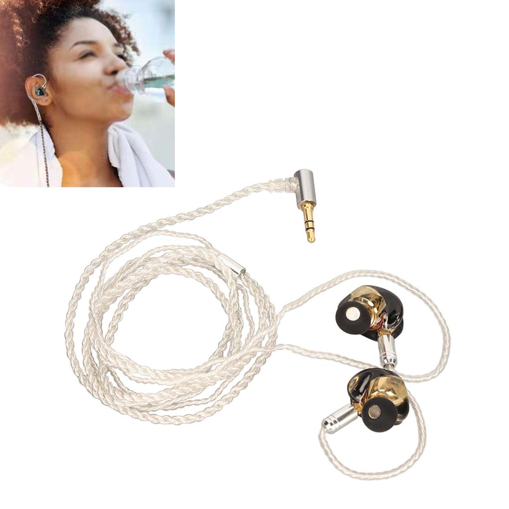 Wired Monitor Earbuds Crisp Treble Powerful Bass Pure Copper Unit Monitor Earphone with Detachable Cable
