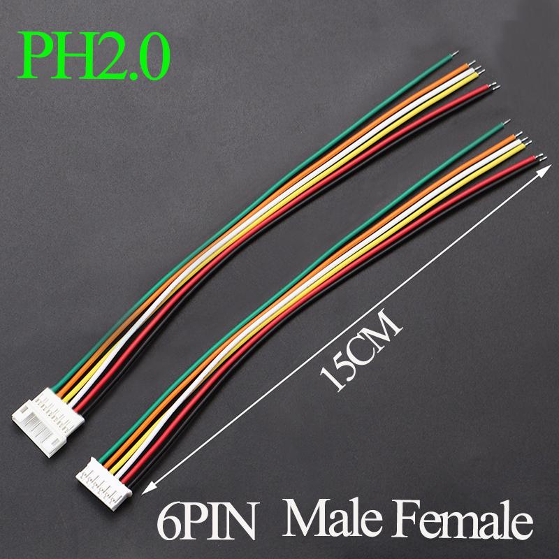 1Pair PH 2.0mm XH2.54MM  2/3/4/5/6 Pin  Female Male Plug / PH2.0 XH2.54MM   Terminal Socket Wires Cables Connector 26AWG 15CM