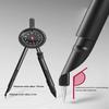 Radius Pointer Compass for Students Exam Drawing Circles 2B High-Precision Metal Ruler Compass Set Automatic Drafting Supplies