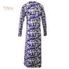 V-O-S WOMEN's WEAR Plus Size Evening Party Medieval Floral Print 3/4 Sleeve Maxi Dress Gown