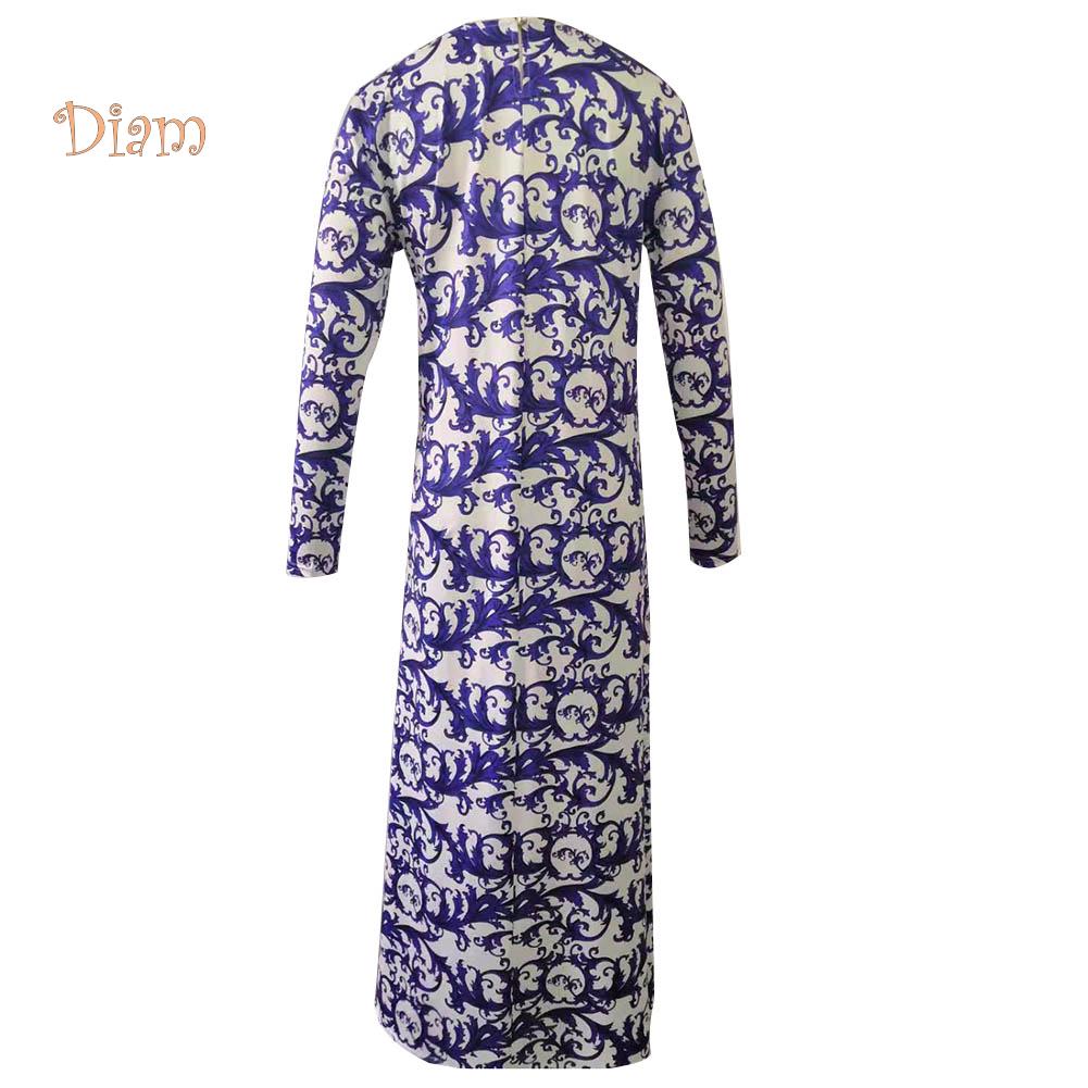 V-O-S WOMEN's WEAR Plus Size Evening Party Medieval Floral Print 3/4 Sleeve Maxi Dress Gown