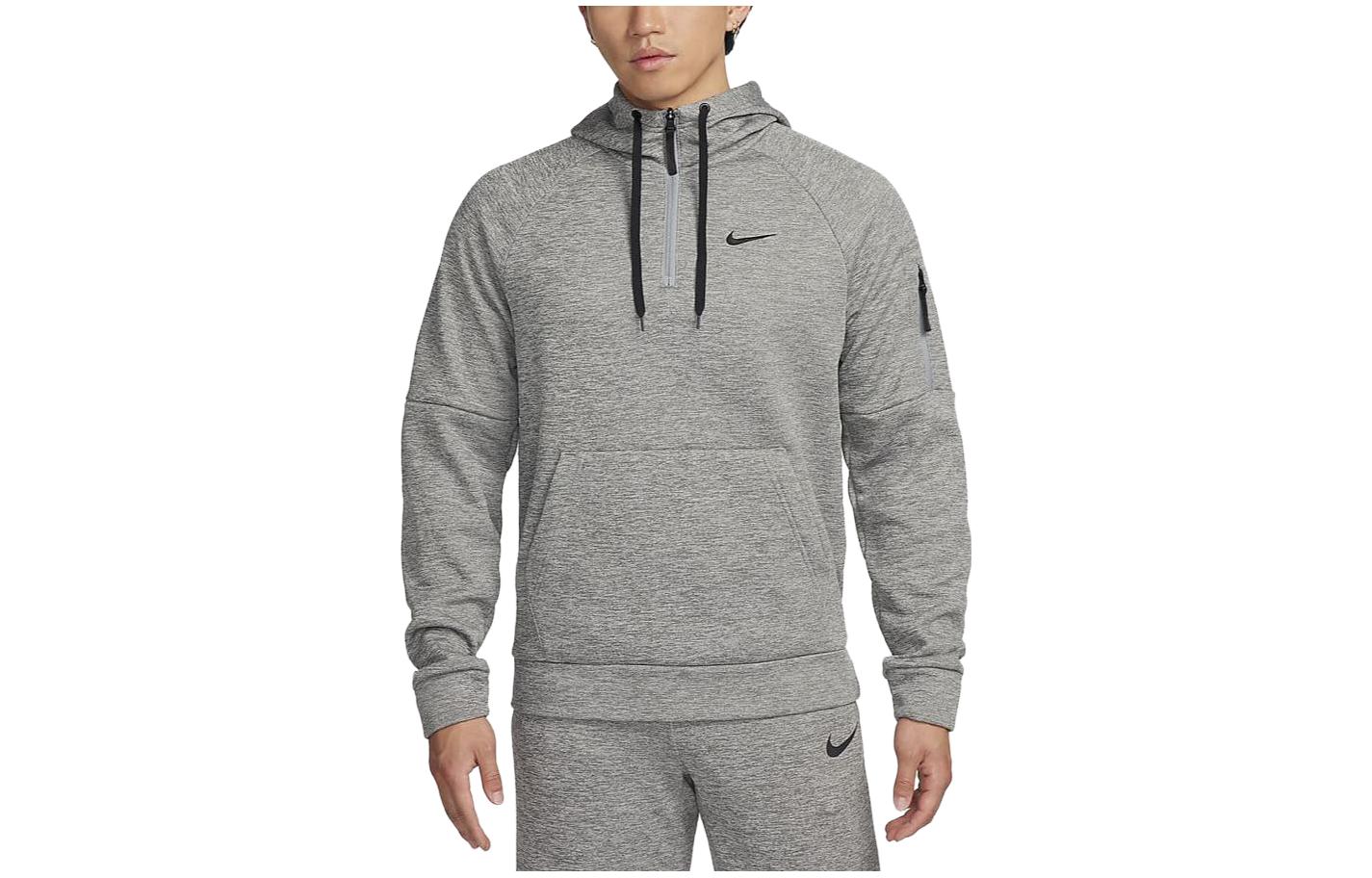 Nike Sweatshirts Men s Toned Dark Gray Hooded Moderate Regular DQ4845-063 M