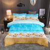 BEST.WENSD 3D Bedding Set Beach Ocean Scenery Print Duvet Cover Set Lifelike Bedclothes With Pillowcase Bed Set Home Textiles
