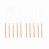 10Pcs Anti-Slip Handle Pulling Hook Tool Beech Wood Handle Micro Ring Threader  For Hair Extensions