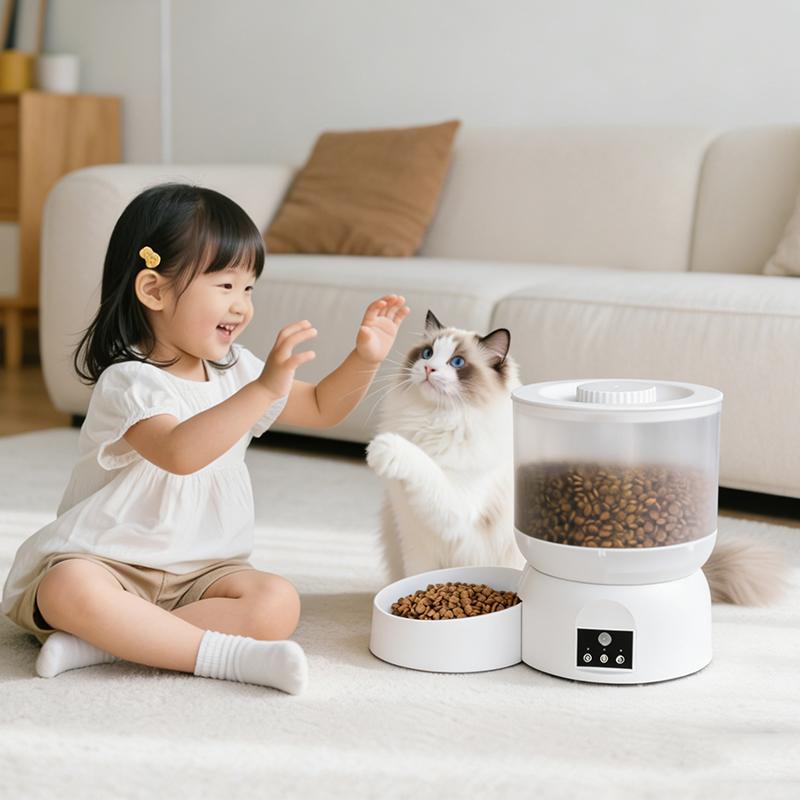 Household 3L Automatic Pet Feeder Animal Activated Feeder Tuya App Dual Power Supply for Cats Small Dogs Small Animals