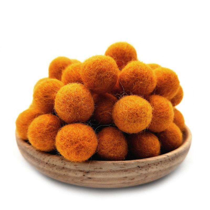Wool Felt Ball DIY Pompons 10PC Earrings Accessories Colored Fur Ball Handmade Christmas Woolen Yarn Ball 1.5cm