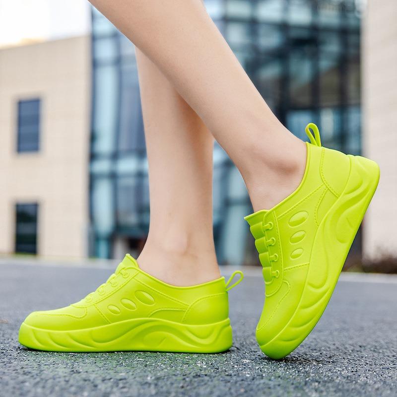 Four seasons cute lightweight low-top rain boots women's height-increasing soft-soled outer wear non-slip waterproof shoes soft-soled rain shoes