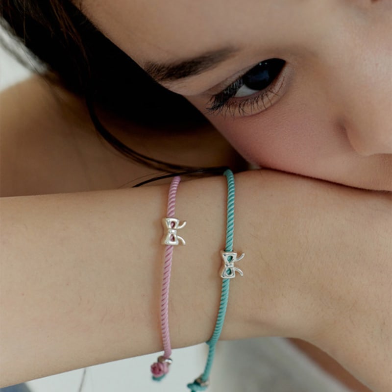 murmur [925silver]Color rope ribbon bracelet