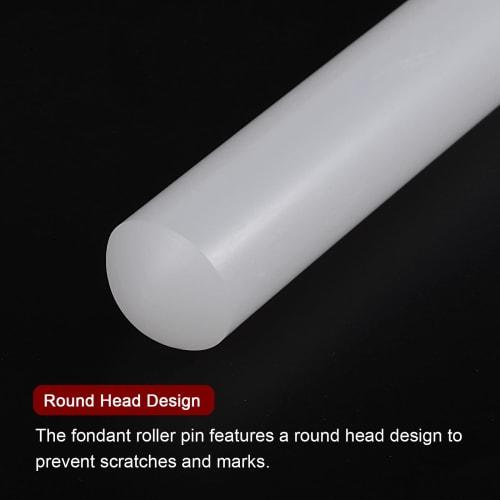 uxcell Fondant Rolling Pin, 33cm x 2.5cm, PP Plastic Non-Stick Fondant Roller, Dough Roller, Kitchen Decorating Tool for Fondant, Cookies, Pastries, P