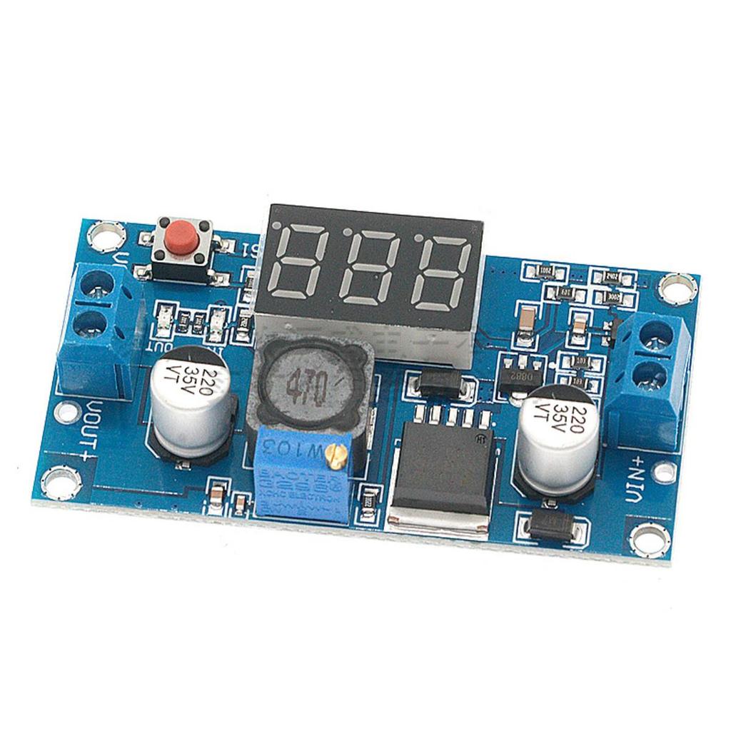 LM2596S Adjustable DC-DC Voltage Regulator Module, 3A Step-Down, 12/24V To 12/5/3.3V, Digital Display