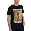 Chimpanzini Bananini   Italienisches Brainrot Meme T-Shirt Herren  Fantastisches T-Shirt Rundhalsausschnitt Kurzarm T-Shirt Übergröße Kleidung