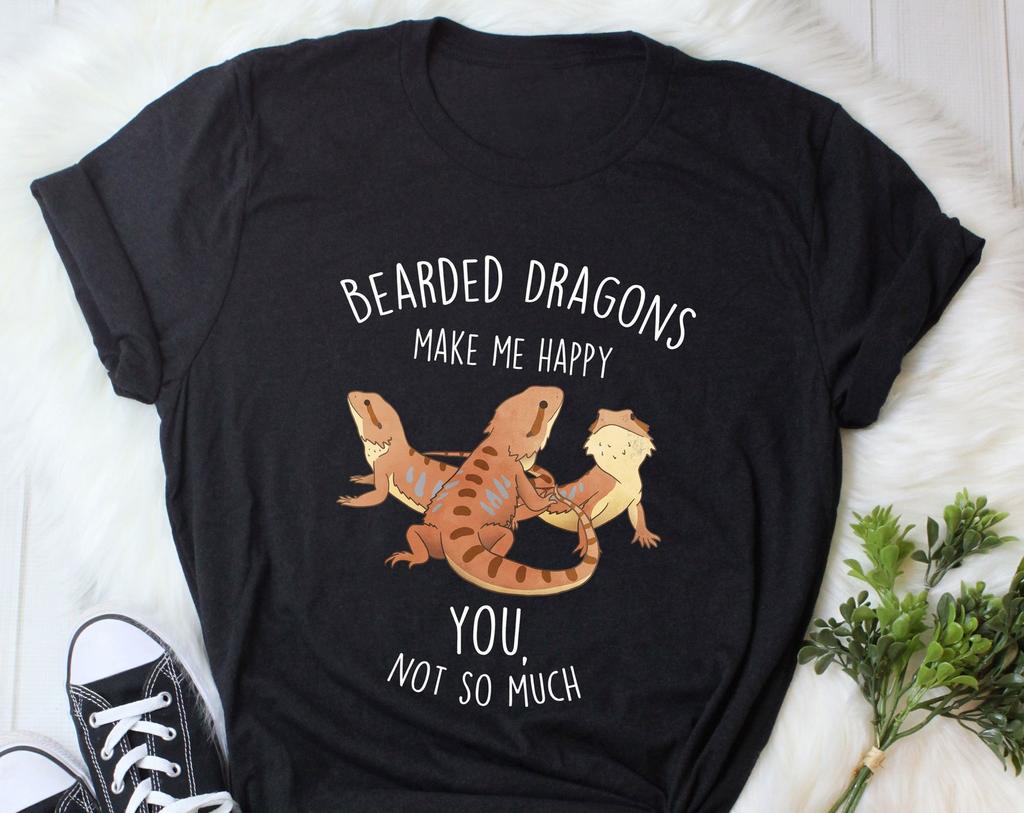 Bearded Dragon Shirt, , Tshirt, Pet Reptile Lover Gift, Funny Lizard T-Shirt, Cute Bearded Dragon Tee Beardie Mom Dad Herpetologist