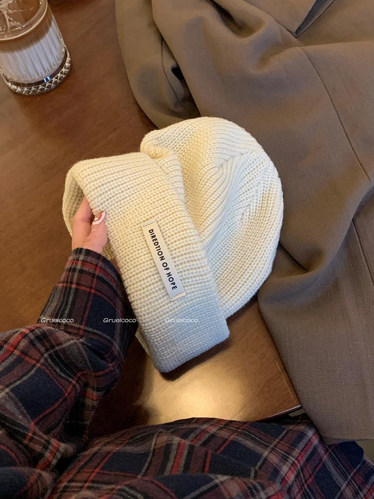 Autumn and Winter Wool Pile Hats with Large Head Circumference Versatile Casual Cold Hats Warm Hats Couple Ear Protection Knitted Hats