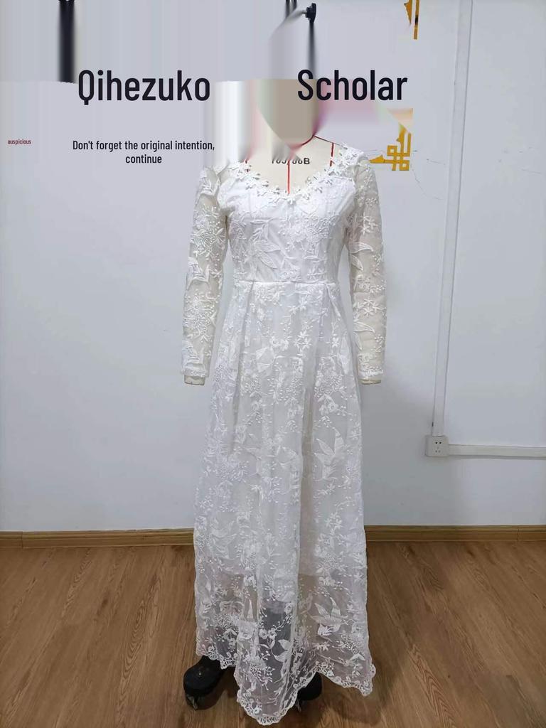 2025 Spring European & American Off-Shoulder Bridal Wedding Evening Gown for Women