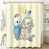 Unframed Cute Cartoon Baby Playing With Sand Beach Themed Shower Curtain Bathroom Decor Waterproof Fabric Seaside Ocean Vibes Ki