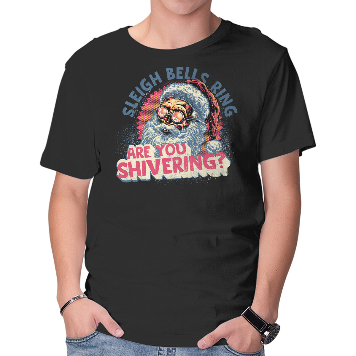 Unisex Crew Neck T-Shirt Are You Shivering Graphic Short Sleeve Casual Tee XL