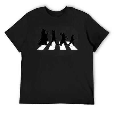 T-shirt Fellowship of the Ring Abbey Road noirs customs concevez votre propre t-shirt homme à séchage rapide