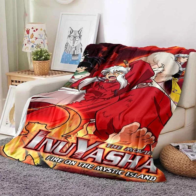 Anime Inuyasha Throw Blanket Soft Flannel Thin Blankets for Bed Sofa Cover Bedspread Picnic Cooling Gift Home Deco