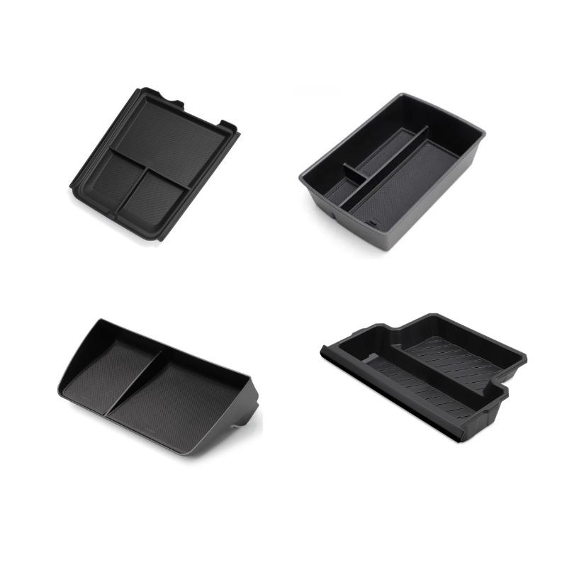 Under Front Seat Storage Box for Leapmotor C10 2024-2026 TPE Central Control Armrest Box Storage Box Organizer Case Accessories