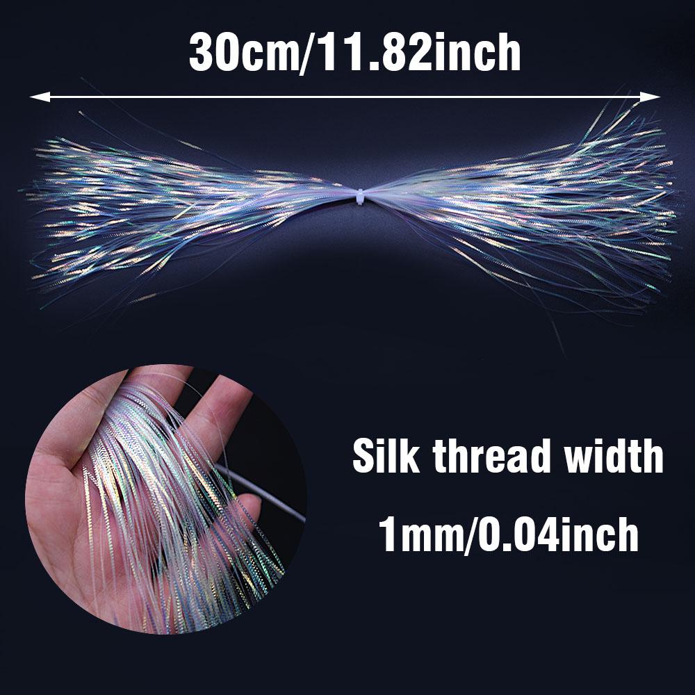 Fishscale 8Colors Fly Tying Krinkle Flash Fly Tying Materials Crinkle Flash Fly Tying Wing Leg Material