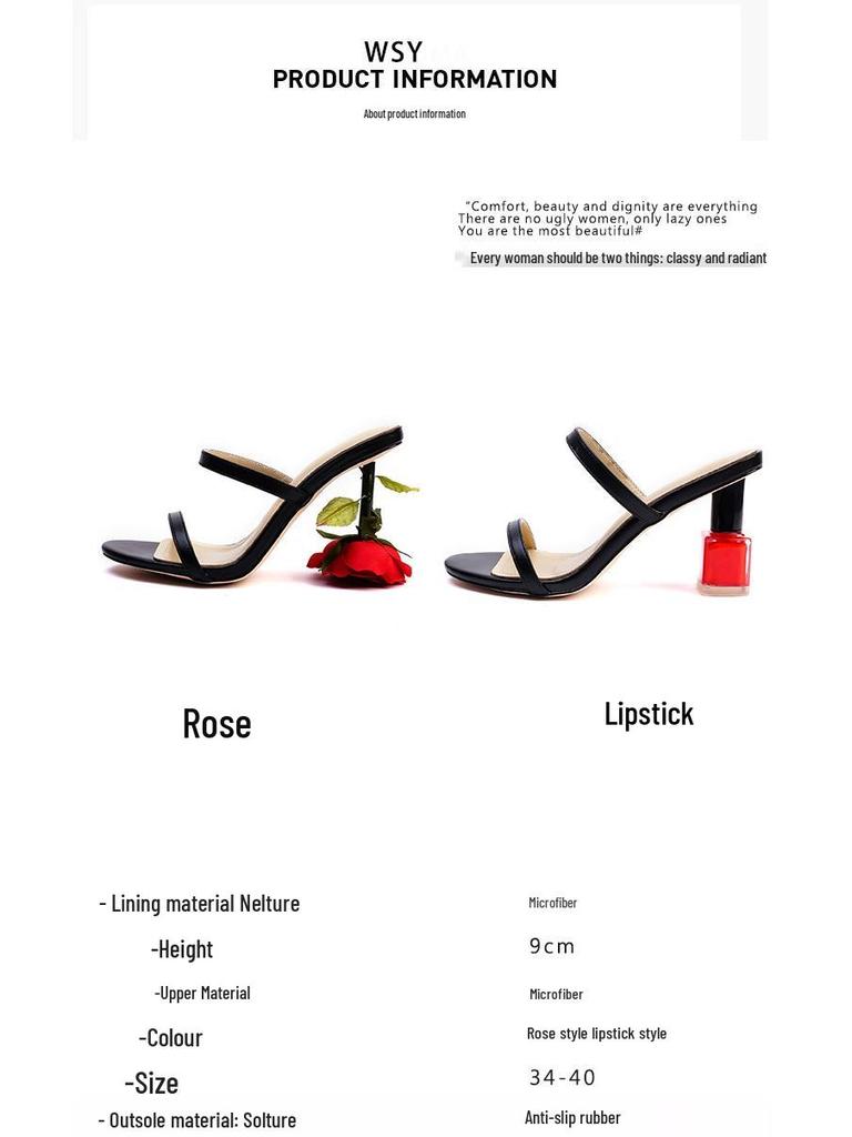 Damen 2025 Sommer Schwarze Peeptoe-Sandalen mit hohem Absatz und Einriemen-Design