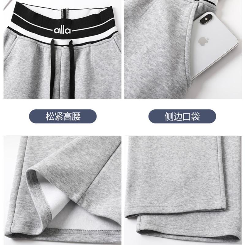 Navy blue sweatpants women's autumn and winter new high-waisted loose wide-leg pants slim straight casual pants