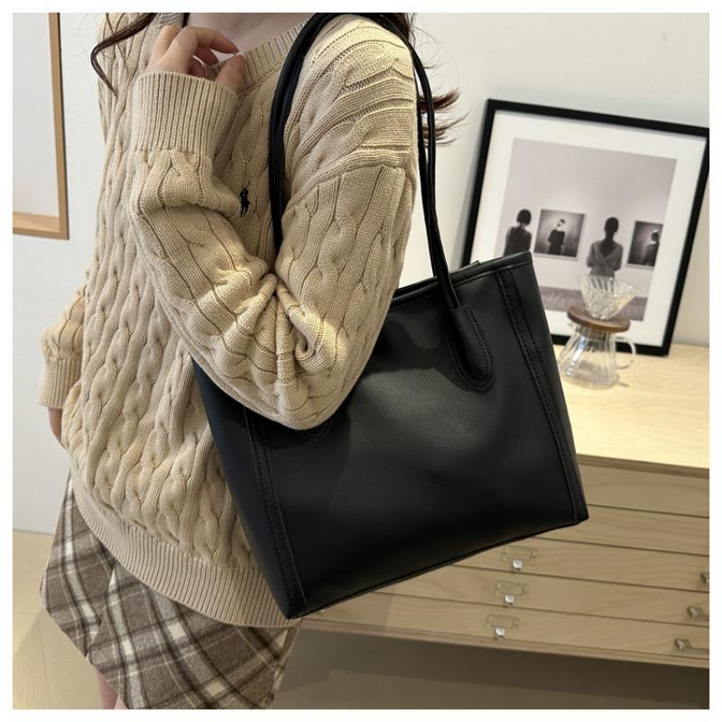 Vintage Large Capacity Women Tote Bag Daily Commute Shoulder Handbag