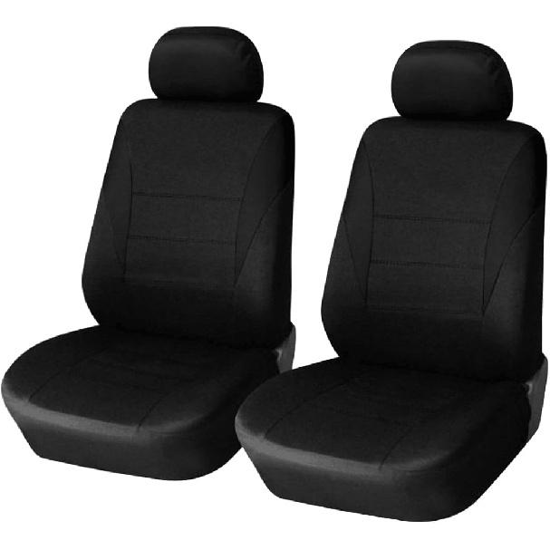 4PCS Car Seat Covers, Automotive Interior Full Set Non-Slip Waterproof Seat Cushion Protectors for Front Seats with Headrest Covers, Universal for