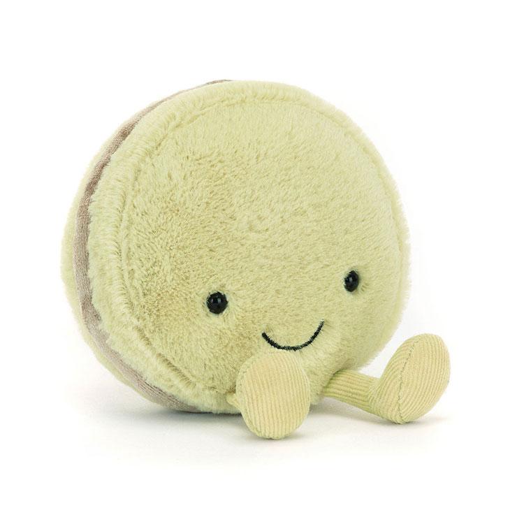 Jellycat Gourmet Amuseables Green Macaron Doll Plush Figure Sitting 10cm Tall