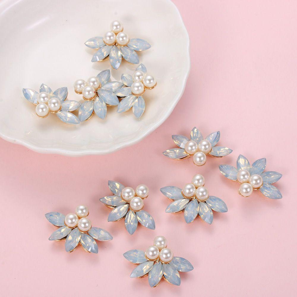 10pcs/set Tool DIY Clothing Flower Garment Decorative Bow Accessories Bee Sewing Button Pearls Rhinestone