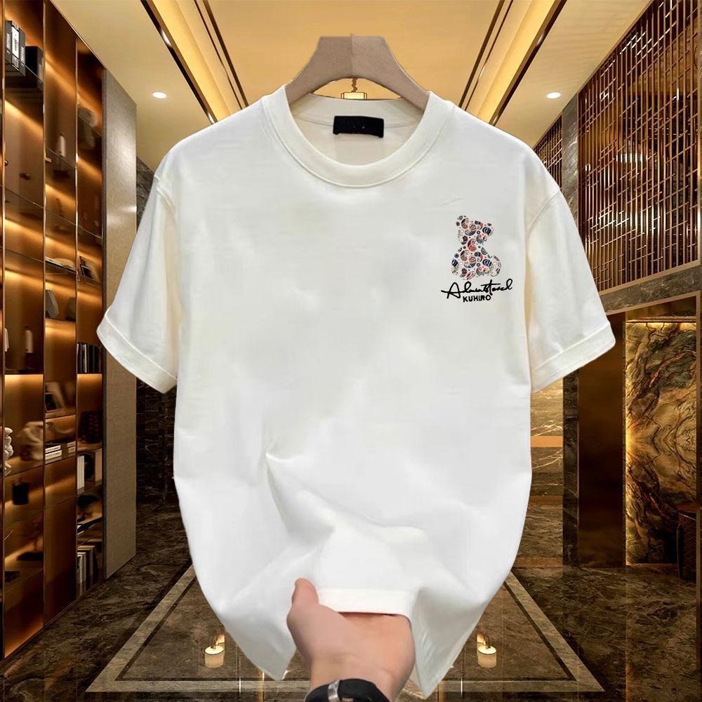 Men's Trendy Pure Cotton Printed Short Sleeve T-shirt - 2025 Summer Collection