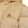Adidas Logo Print Mid-Length Long Sleeve Hooded Jacket Unisex Outerwear Yellow HZ2599