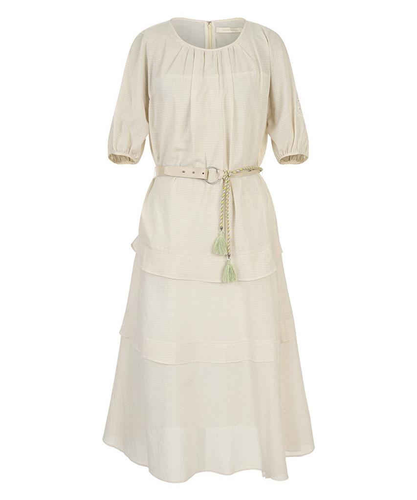 MAREMONTE Shirred Belted Dress_M245Mop36S0