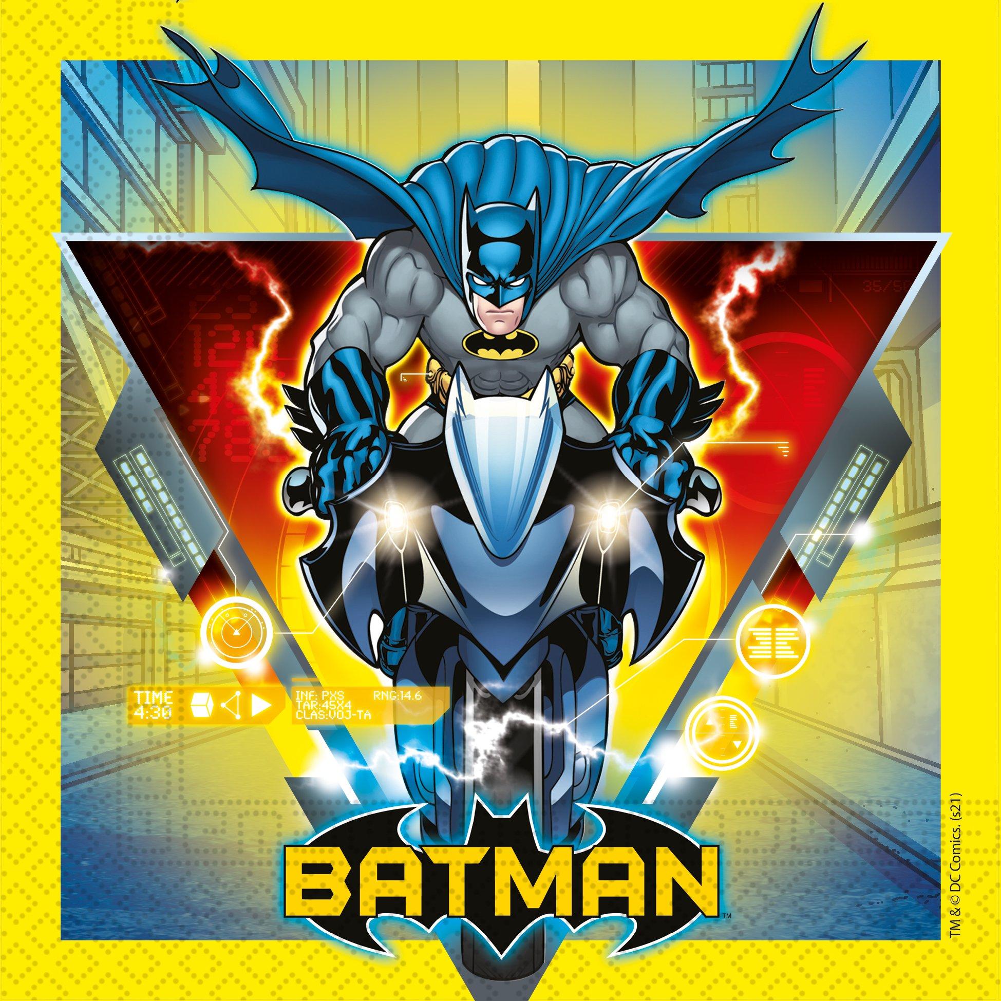 Procos Servetten Batman Junior 33 X 33 Cm Papier Geel 20 Stuks