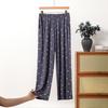 Übergröße XL bis 6XL Damen Modal Schlafhose Durchgehend Schleifenmuster Schmale Passform Lässige Loungehose Auch zum Ausgehen geeignet Unterwäsche-Hose