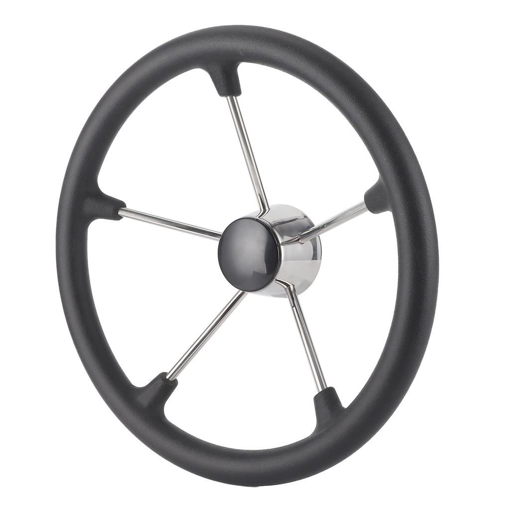 15.5in Boat Steering Wheel 304 Stainless Steel with PU Foam Marine Hardware Accessory