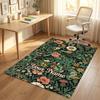 Floral Theme Soft Crystal Velvet Rug Custom Name & Text Print Non Slip Floor Rug for Bedroom Living Room