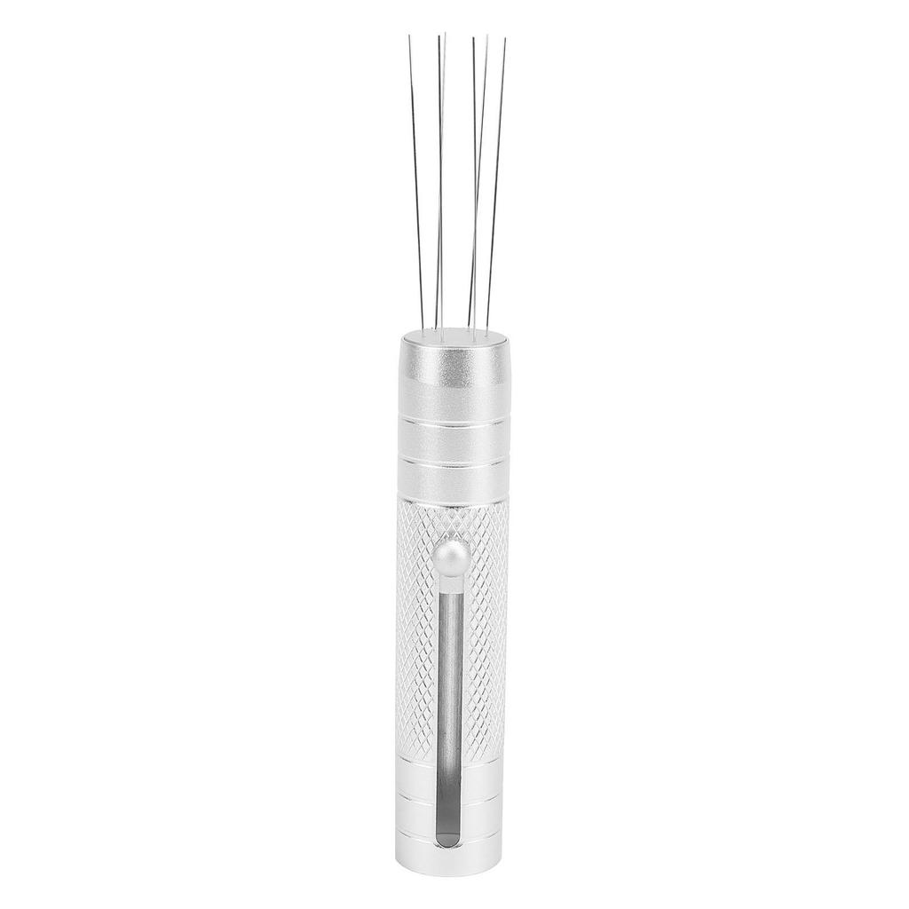 Needle Type Coffee Stirrer Telescopic Magnetic Rhombus Pattern Anti Slip Stainless Steel 6 Needles Coffee Distributor