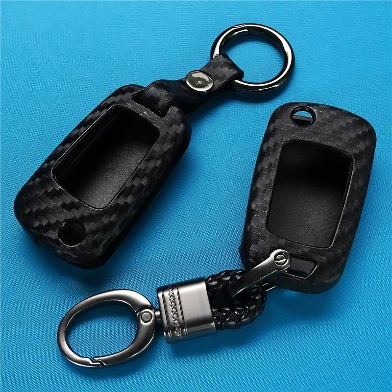 Carbon Fiber Silicone Remote Car Key Cover Case For Opel Vauxhall Mokka Astra J Corsa E Insignia Zafira C For Chevrolet Cruze