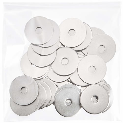 [M4 (4.5mm) Outer Diameter 20mm Thickness 1mm] SUS304 Stainless Steel Large Washers, Pack of 36
