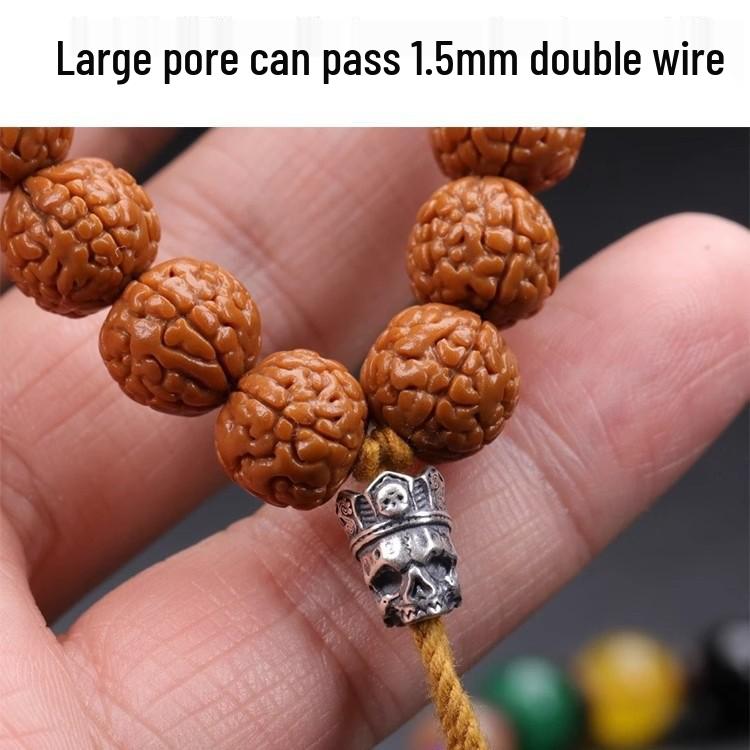 Custom Skull & Passion Flower Bead Bracelet - Cultural Play Accessory