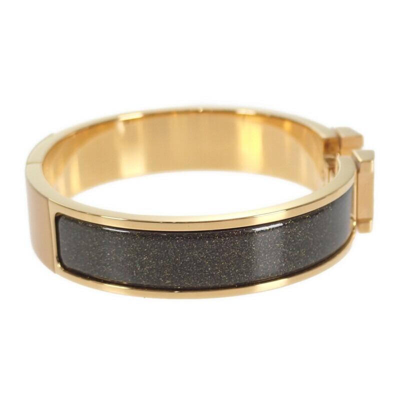 HERMES H700015F_G1PM Bracelet Noir Dore Gold Plated Women