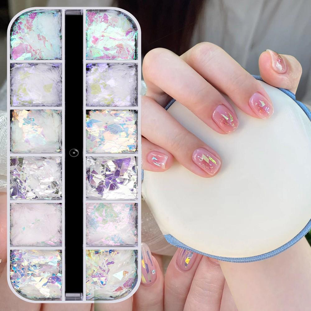 Essential Cross-Border Nail Art Decor: Handmade Enthusiast s Box with Bow, Tin Foil, Jelly, and Diamond Designs