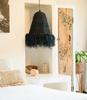 Lampe franges noire s