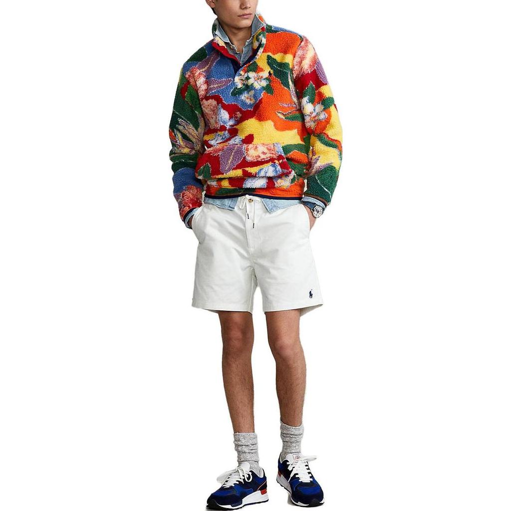 Polo Ralph Lauren Elastic Waist Zipper Pocket Embroidered Casual Shorts Men shorts White MNPOSHO14G20264-100