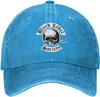 Black Music Label Music Society Baseball Cap Vintage Washed Denim Cap Unisex Casual Outdoor Sport Hat Black
