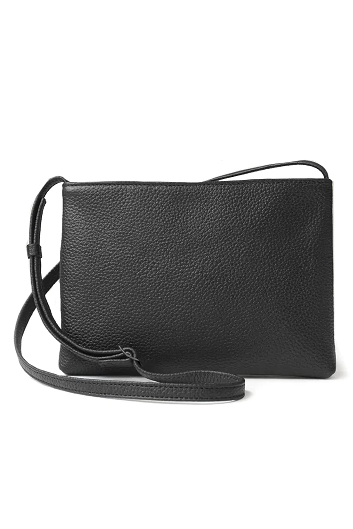 

Simple leather sacoche genuine leather shoulder bag black that eliminates all waste [HushTug] men s